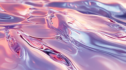 Fototapete - Serene water surface realistic ripples and light reflections on clear liquid background digital illustration