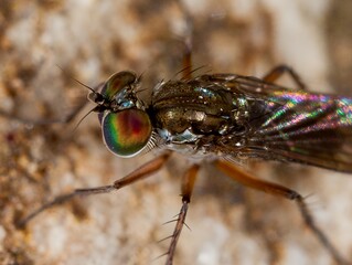 macro of a fly