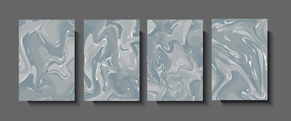 Wall Mural - liquid dynamic gradient color waves geometric background .fluid marble texture set and fluid acrylic