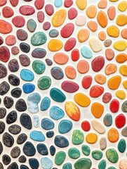 Aufkleber - This vibrant arrangement features an array of colorful beans, lentils, and seeds meticulously organized to form an eye-catching design. Generative AI