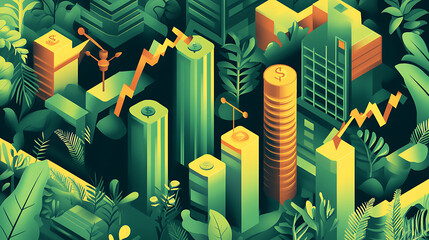 Aufkleber - A detailed financial concept image showcasing GDP growth, inflation rates, unemployment figures, and stock market trends, representing economic health and financial analysis