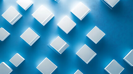 Leinwandbilder - Red, white and blue vector background with flowing lines