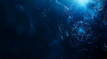 blue technology background with gears and a gear a digital abstract background with a blue glowing l