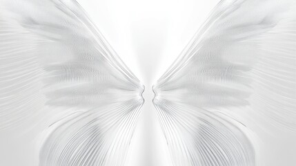 Wall Mural - line art of detailed butterfly wings, delicate lines forming patterns, against a clean white backdro