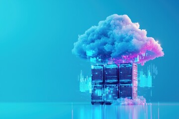 Poster - Cloud Computing with Data Server Racks and Network Connections