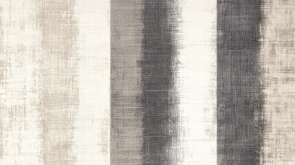 Sticker - Linen fabric with vertical stripes in muted grey and white, showing natural texture and refined simplicity