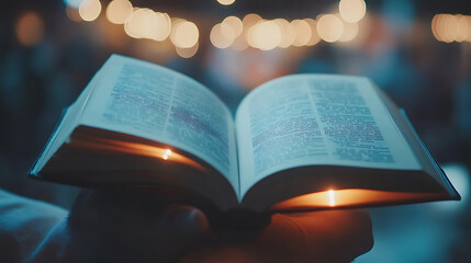 Poster - Open book with glowing pages, symbolizing effective learning and education, The image captures the essence of creativity, imagination, and the power of reading to expand horizons