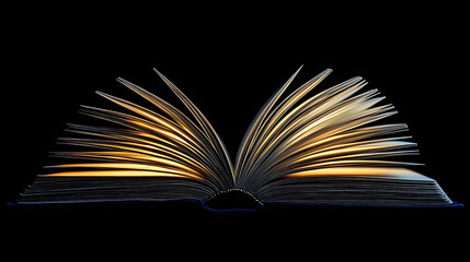 Poster - Open book with glowing pages, symbolizing effective learning and education, The image captures the essence of creativity, imagination, and the power of reading to expand horizons