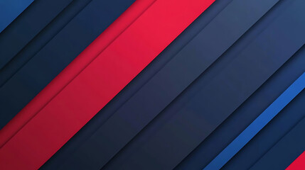 Aufkleber - Red, white and blue vector background with flowing lines