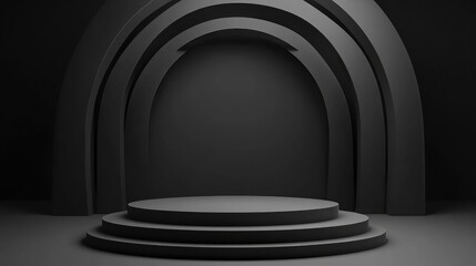Poster - 3D rendered illustration of a podium background