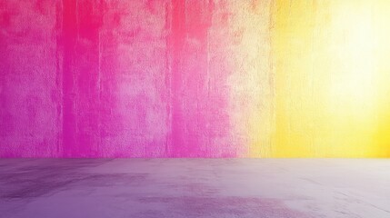 Aufkleber - Pink and yellow gradient wall in an abstract 3D rendering