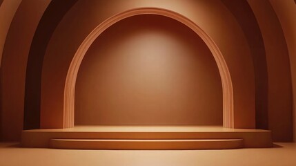 Aufkleber - Brown Abstract Stage Background for Product Showcase
