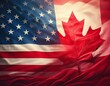 © Matthew Ashmore - Background showing components of the flags from The USA and Canada