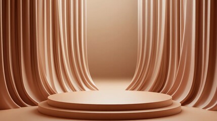 Aufkleber - Brown Abstract Stage Background for Product Showcase