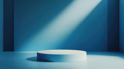 Poster - Minimalist abstract background with a pedestal 3D illustration and rendering