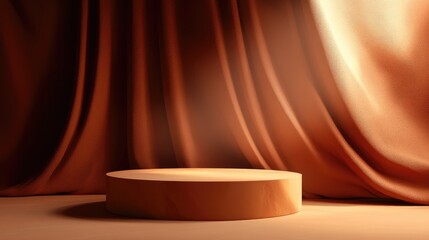 Aufkleber - Minimalist abstract background featuring a pedestal in 3D illustration and rendering