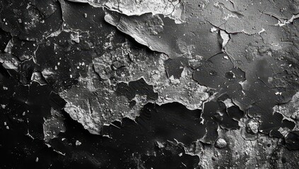 Aufkleber - Cracked and Peeling Black Paint on a Surface
