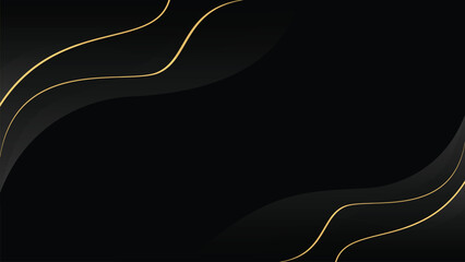 Wall Mural - black wave line abstract background modern luxury wallpaper illustration