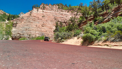 Wall Mural - Amazing aerial view of Zion National Park, Utah