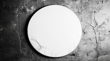 Wall Mural - Grunge style white circular frame on a textured background