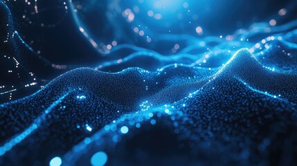 Wall Mural - abstract blue plexus technology background showcasing a futuristic design