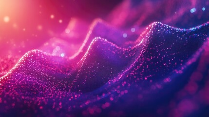 Wall Mural - abstract digital backdrop featuring cybernetic particles illustration
