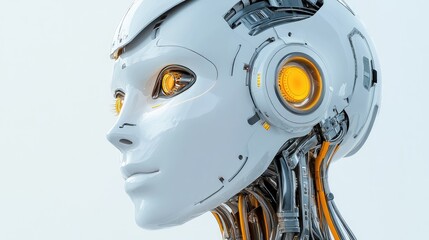 Wall Mural - 3d illustration of a robotic head
