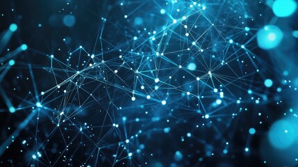 Wall Mural - global connectivity illustrated through points and lines showcasing a wireframe design representing 