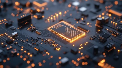 Wall Mural - computer electronic components