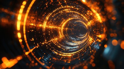 Wall Mural - electrified abstract circle design