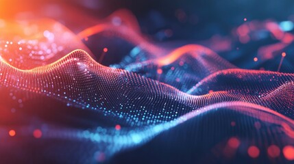 Wall Mural - abstract digital data visualization created through 3d rendering techniques