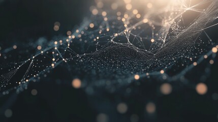 Wall Mural - abstract representation of connected dots and lines concept illustrating ai technology depicting mot