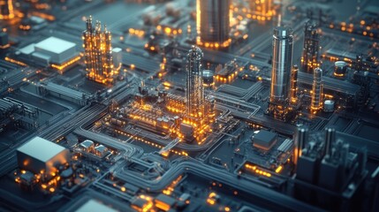 Wall Mural - concepts of artificial intelligence for the management of industrial systems through advanced indust