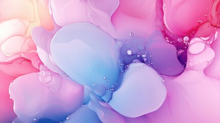 Aufkleber - Abstract painting blots background with marble texture in alcohol ink colors rendered in 3D cartoon style