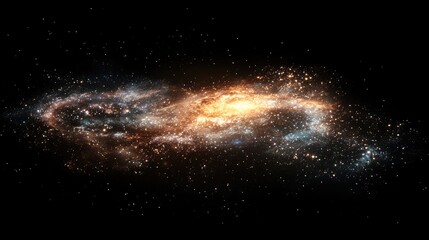 Wall Mural - 3d rendering of a colorful galaxy in space showcasing the beauty of the universe with a cloud of sta