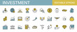© Rico - 投資に関するアイコンセット　編集可能　カラー