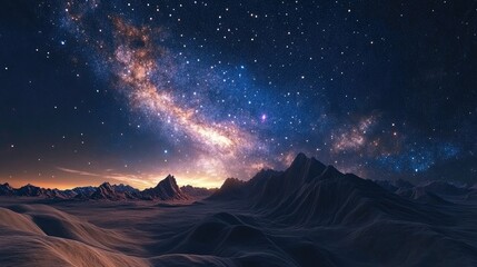 Aufkleber - The magic of the Milky Way in a 3D cartoon rendering