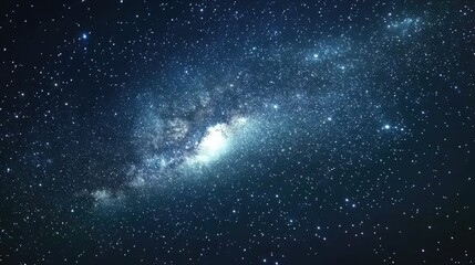 Aufkleber - 3D cartoon rendering of a beautiful night sky background featuring the Milky Way and shining stars