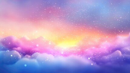 Aufkleber - Blurred background nebula cosmos sky universe in a 3D cartoon rendering