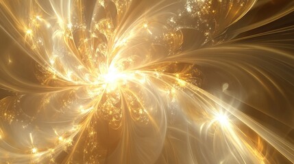Leinwandbilder - Fractal light background created using 3D cartoon rendering techniques