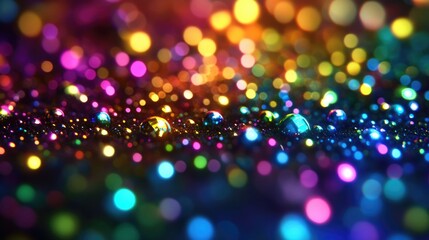 Leinwandbilder - Abstract background for a galaxy spectrum concept in a 3D cartoon rendering The multitude of colors represents numerous stars with hues drawn from a rainbow palette creating a vibrant and colorful