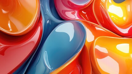 Aufkleber - Abstract colorful background in 3D cartoon style rendering