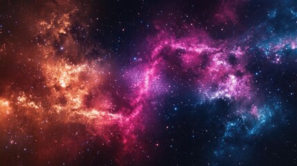 Aufkleber - Abstract cosmic background in a 3D cartoon rendering