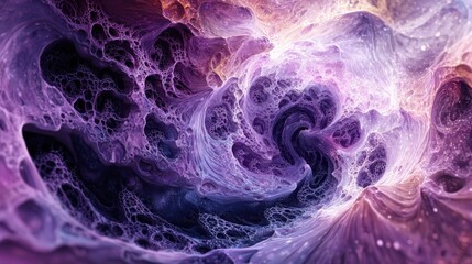 Aufkleber - Abstract graphic watercolor background with a stylish fractal design Trendy cosmic artwork featuring an artistic purple pattern 3D cartoon rendering of fashion art template for design production