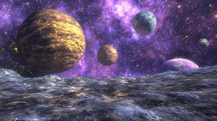 Aufkleber - Cartoon depiction in 3D of a celestial body