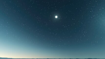 Wall Mural - Night sky captured with long exposure in 3D cartoon rendering