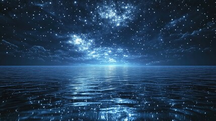 Poster - Abstract background featuring a starry night sky with white stars 3D cartoon rendering of a dark sky filled with stars
