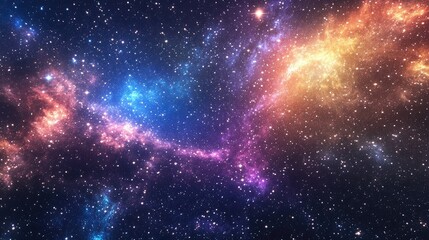 Leinwandbilder - High definition star field background in a 3D cartoon rendering featuring a colorful starry night sky and starry outer space texture