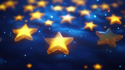 Aufkleber - Great night full of stars in 3D cartoon rendering