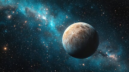Aufkleber - Outer space background texture in 3D cartoon rendering style